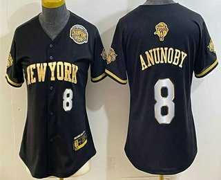 Women's New York Knicks #8 OG Anunoby Black Gold 2026 Finals Eastern Conference Champions Patch Stitched Baseball Jersey,We sell and wholesale Women's New York Knicks #8 OG Anunoby Black Gold 2026 Finals Eastern Conference Champions Patch Stitched Baseball Jersey on line form chian!