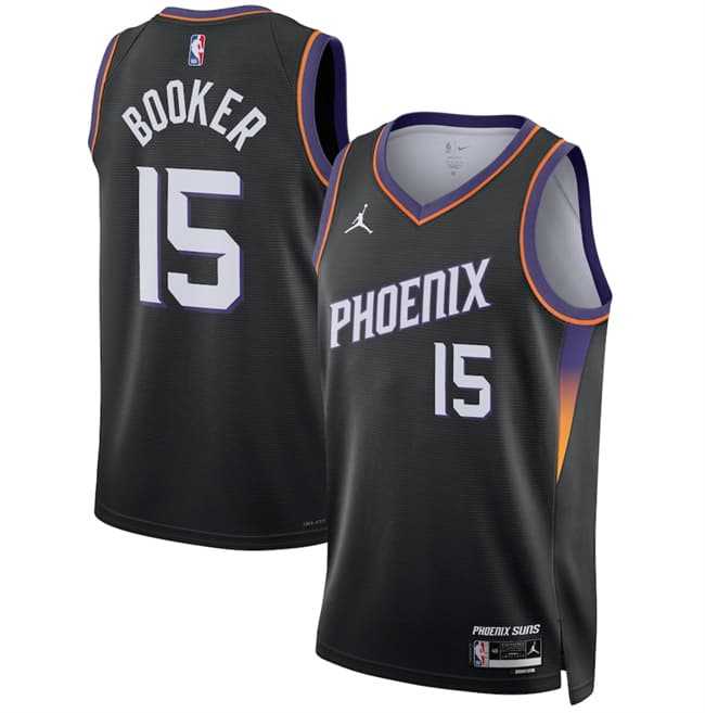 Men's Phoenix Suns #15 Devin Booker Black 2026 Statement Edition Stitched Jersey Dzhi,We sell and wholesale Men's Phoenix Suns #15 Devin Booker Black 2026 Statement Edition Stitched Jersey Dzhi on line form chian!