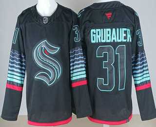 Men's Seattle Kraken #31 Philipp Grubauer Black Alternate Stitched Jersey,We sell and wholesale Men's Seattle Kraken #31 Philipp Grubauer Black Alternate Stitched Jersey on line form chian!