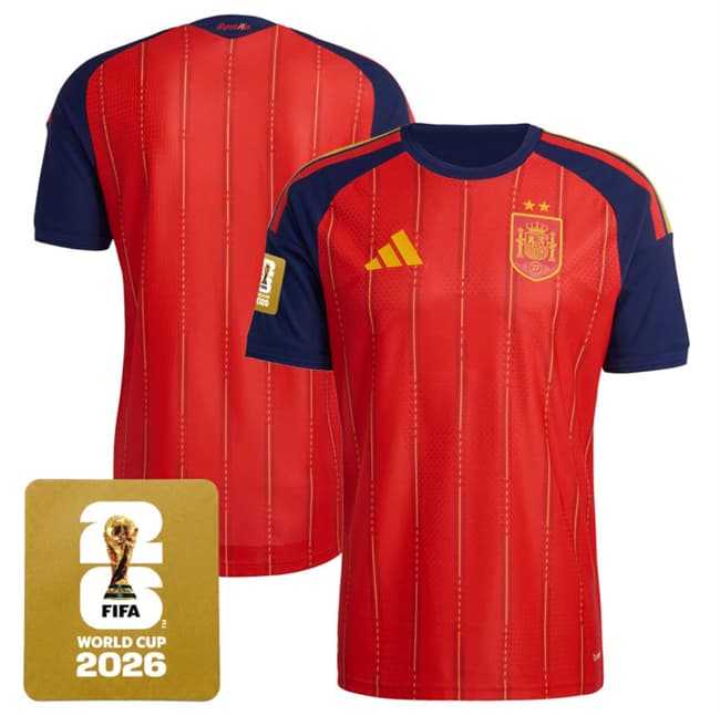 Men's Spain Team Blank Red 2026 World Cup Home Soccer Jersey,We sell and wholesale Men's Spain Team Blank Red 2026 World Cup Home Soccer Jersey on line form chian!