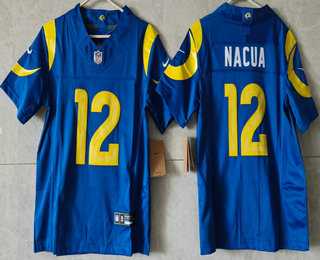 Women's Los Angeles Rams #12 Puka Nacua Limited Blue FUSE Vapor Jersey,We sell and wholesale Women's Los Angeles Rams #12 Puka Nacua Limited Blue FUSE Vapor Jersey on line form chian!