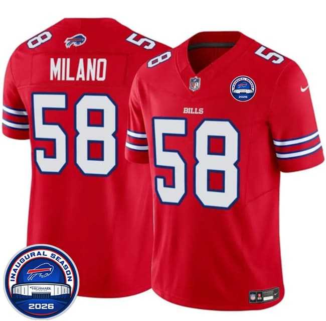 Men's Buffalo Bills #58 Matt Milano Red F.U.S.E. 2026 Inaugural Season at Highmark Stadium Stitched Jersey Dzhi,We sell and wholesale Men's Buffalo Bills #58 Matt Milano Red F.U.S.E. 2026 Inaugural Season at Highmark Stadium Stitched Jersey Dzhi on line form chian!