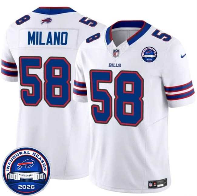 Men's Buffalo Bills #58 Matt Milano White F.U.S.E. 2026 Inaugural Season at Highmark Stadium Stitched Jersey Dzhi,We sell and wholesale Men's Buffalo Bills #58 Matt Milano White F.U.S.E. 2026 Inaugural Season at Highmark Stadium Stitched Jersey Dzhi on line form chian!
