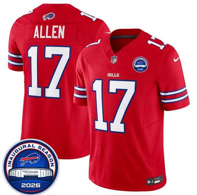 Men's Buffalo Bills #17 Josh Allen Red F.U.S.E. 2026 Inaugural Season at Highmark Stadium Stitched Jersey Dzhi,We sell and wholesale Men's Buffalo Bills #17 Josh Allen Red F.U.S.E. 2026 Inaugural Season at Highmark Stadium Stitched Jersey Dzhi on line form chian!