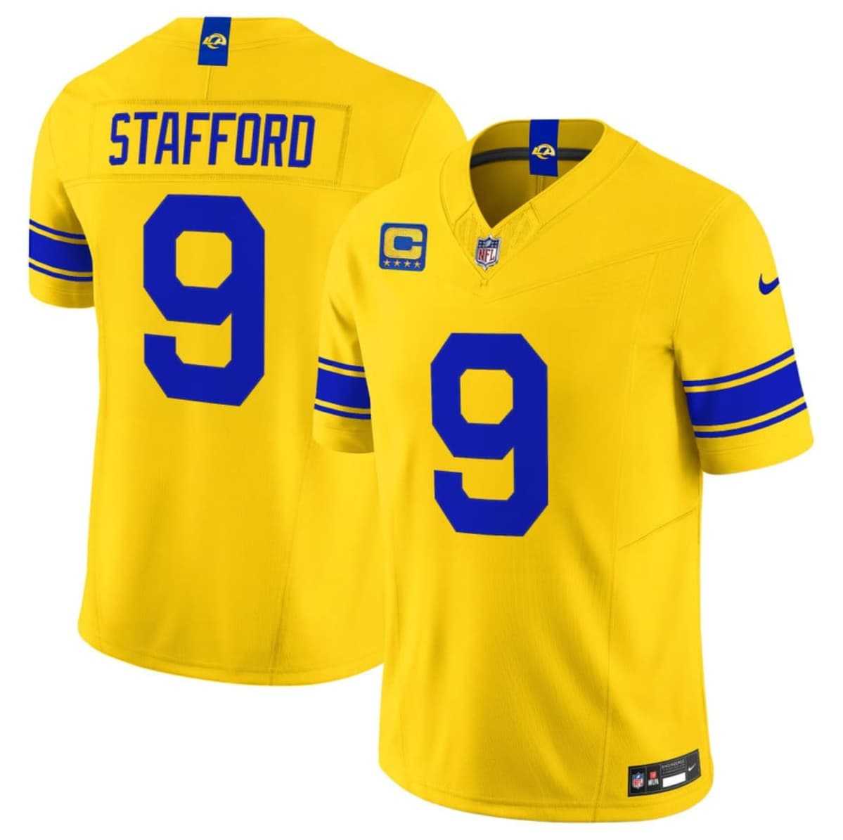 Men's Los Angeles Rams #9 Matthew Stafford Yellow 2026 F.U.S.E. With 4- Star C Patch Vapor Limited Stitched Jersey Dzhi,We sell and wholesale Men's Los Angeles Rams #9 Matthew Stafford Yellow 2026 F.U.S.E. With 4- Star C Patch Vapor Limited Stitched Jersey Dzhi on line form chian!
