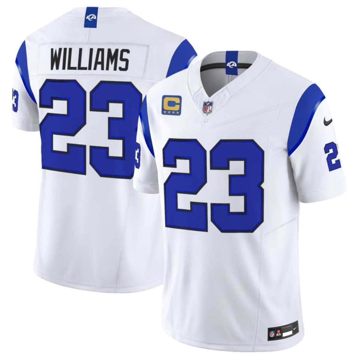 Men's Los Angeles Rams #23 Kyren Williams White 2026 F.U.S.E. With 4- Star C Patch Vapor Limited Stitched Jersey Dzhi,We sell and wholesale Men's Los Angeles Rams #23 Kyren Williams White 2026 F.U.S.E. With 4- Star C Patch Vapor Limited Stitched Jersey Dzhi on line form chian!