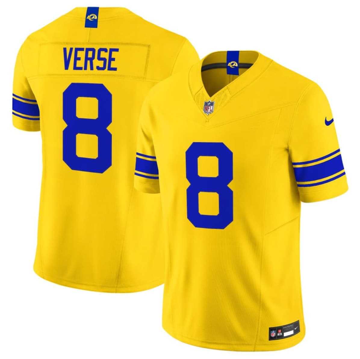 Men's Los Angeles Rams #8 Jared Verse Yellow 2026 F.U.S.E. Vapor Limited Stitched Jersey Dzhi,We sell and wholesale Men's Los Angeles Rams #8 Jared Verse Yellow 2026 F.U.S.E. Vapor Limited Stitched Jersey Dzhi on line form chian!