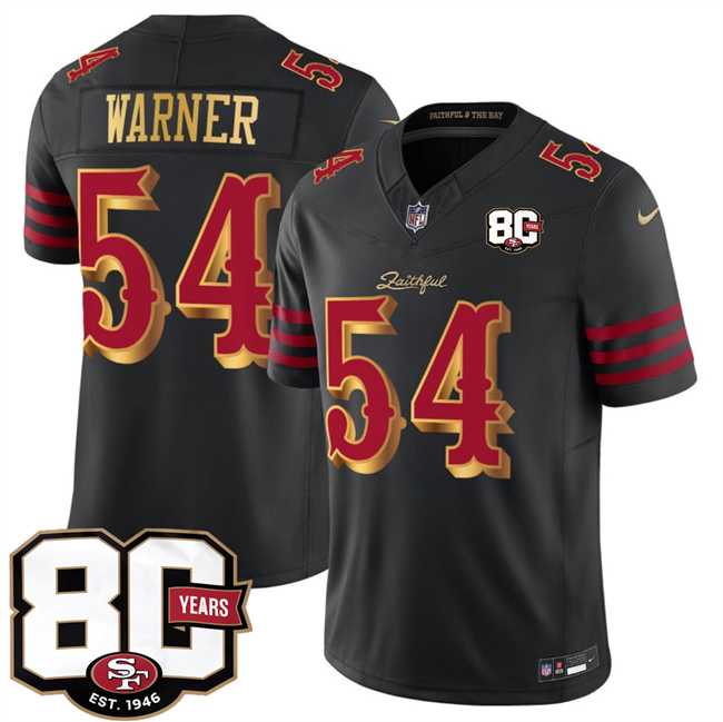 Men's San Francisco 49ers #54 Fred Warner Black 80th Anniversary Patch Rivalries 2026 F.U.S.E. Vapor Untouchable Limited Stitched Jersey Dzhi,We sell and wholesale Men's San Francisco 49ers #54 Fred Warner Black 80th Anniversary Patch Rivalries 2026 F.U.S.E. Vapor Untouchable Limited Stitched Jersey Dzhi on line form chian!