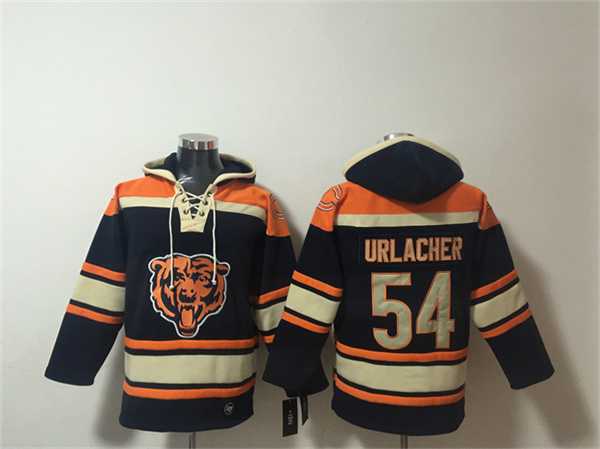 Men's Chicago Bears ##54 Brian Urlacher Navy Ageless Must-Have Lace-Up Pullover Hoodie,We sell and wholesale Men's Chicago Bears ##54 Brian Urlacher Navy Ageless Must-Have Lace-Up Pullover Hoodie on line form chian!