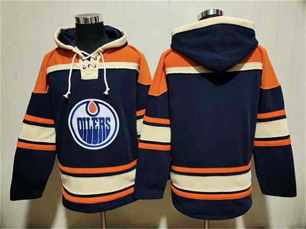 Men's Edmonton Oilers Blank Navy Lace-Up Pullover Hoodie,We sell and wholesale Men's Edmonton Oilers Blank Navy Lace-Up Pullover Hoodie on line form chian!