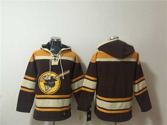 Men's San Diego Padres Blank Brown Gold Ageless Must-Have Lace-Up Pullover Hoodie,We sell and wholesale Men's San Diego Padres Blank Brown Gold Ageless Must-Have Lace-Up Pullover Hoodie on line form chian!