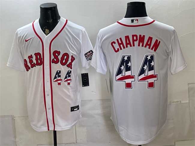 Men's Boston Red Sox #44 Aroldis Chapman White 2026 USA 250 Fourth of July Home Stitched Jersey Dzhi,We sell and wholesale Men's Boston Red Sox #44 Aroldis Chapman White 2026 USA 250 Fourth of July Home Stitched Jersey Dzhi on line form chian!