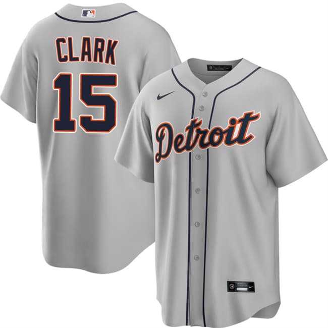 Men's Detroit Tigers #15 Max Clark Gray 2026 Road Stitched Jersey Dzhi,We sell and wholesale Men's Detroit Tigers #15 Max Clark Gray 2026 Road Stitched Jersey Dzhi on line form chian!