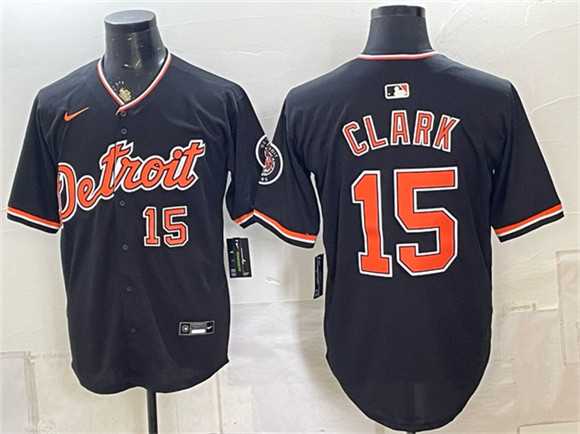 Men's Detroit Tigers #15 Max Clark Black Alternate 2026 Cool Base Stitched Jersey,We sell and wholesale Men's Detroit Tigers #15 Max Clark Black Alternate 2026 Cool Base Stitched Jersey on line form chian!