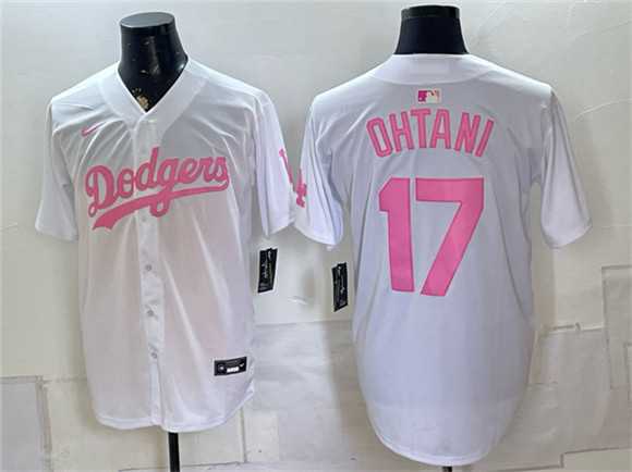 Men's Los Angeles Dodgers #17 Shohei Ohtani White Pink Vapor Limited Stitched Jersey,We sell and wholesale Men's Los Angeles Dodgers #17 Shohei Ohtani White Pink Vapor Limited Stitched Jersey on line form chian!