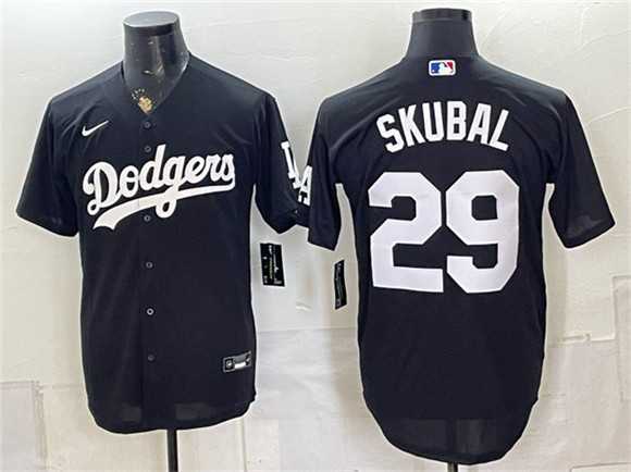 Men's Los Angeles Dodgers #29 Tarik Skubal Black Cool Base Stitched Jersey,We sell and wholesale Men's Los Angeles Dodgers #29 Tarik Skubal Black Cool Base Stitched Jersey on line form chian!