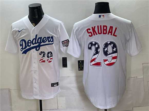 Men's Los Angeles Dodgers #29 Tarik Skubal White USA 250 Fourth of July Home Stitched Jersey Dzhi,We sell and wholesale Men's Los Angeles Dodgers #29 Tarik Skubal White USA 250 Fourth of July Home Stitched Jersey Dzhi on line form chian!