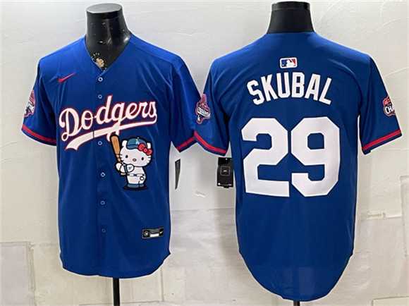 Men's Los Angeles Dodgers #29 Tarik Skubal Royal Hello Kitty Night 2025 World Series Champions Patch Limited Stitched Jersey Dzhi,We sell and wholesale Men's Los Angeles Dodgers #29 Tarik Skubal Royal Hello Kitty Night 2025 World Series Champions Patch Limited Stitched Jersey Dzhi on line form chian!