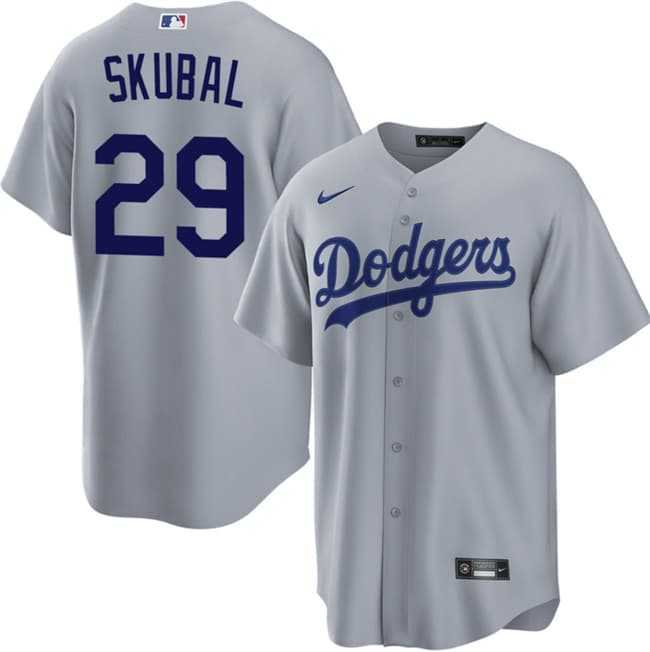 Men's Los Angeles Dodgers #29 Tarik Skubal Gray Cool Base Stitched Jersey,We sell and wholesale Men's Los Angeles Dodgers #29 Tarik Skubal Gray Cool Base Stitched Jersey on line form chian!