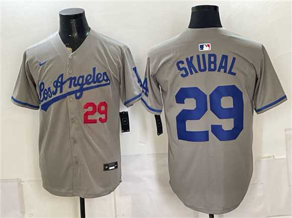 Men's Los Angeles Dodgers #29 Tarik Skubal Gray Limited Stitched Jersey,We sell and wholesale Men's Los Angeles Dodgers #29 Tarik Skubal Gray Limited Stitched Jersey on line form chian!