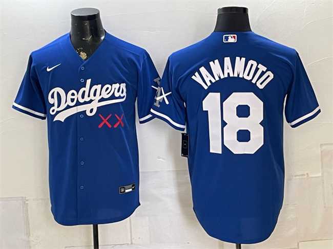 Men's Los Angeles Dodgers x KAWS #18 Yoshinobu Yamamoto Royal Vapor Premier Limited Stitched Jersey,We sell and wholesale Men's Los Angeles Dodgers x KAWS #18 Yoshinobu Yamamoto Royal Vapor Premier Limited Stitched Jersey on line form chian!