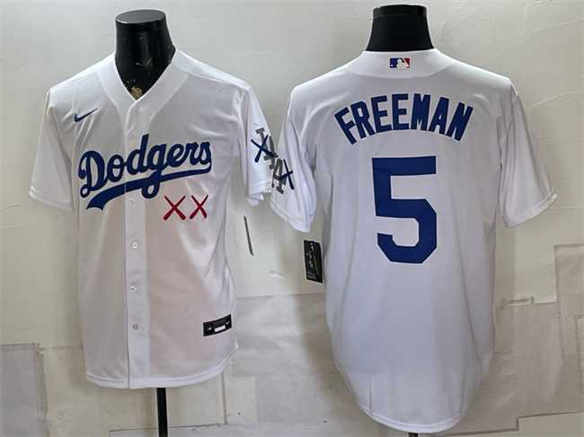 Men's Los Angeles Dodgers x KAWS #5 Freddie Freeman White Vapor Premier Limited Stitched Jersey,We sell and wholesale Men's Los Angeles Dodgers x KAWS #5 Freddie Freeman White Vapor Premier Limited Stitched Jersey on line form chian!