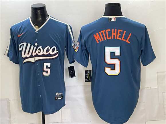 Men's Milwaukee Brewers #5 Garrett Mitchell Mineral Blue 2026 City Connect Stadium Stitched Jersey Dzhi,We sell and wholesale Men's Milwaukee Brewers #5 Garrett Mitchell Mineral Blue 2026 City Connect Stadium Stitched Jersey Dzhi on line form chian!