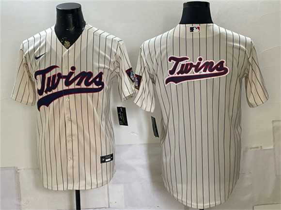 Mens Minnesota Twins Team Big Logo Cream 2026 Field of Dreams Stadium Stitched Jersey,We sell and wholesale Mens Minnesota Twins Team Big Logo Cream 2026 Field of Dreams Stadium Stitched Jersey on line form chian!
