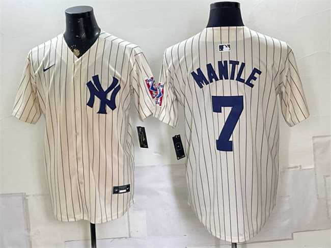 Men's New York Yankees #7 Mickey Mantle Cream 2026 Field of Dreams Stadium Stitched Jersey,We sell and wholesale Men's New York Yankees #7 Mickey Mantle Cream 2026 Field of Dreams Stadium Stitched Jersey on line form chian!