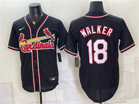 Men's St. Louis Cardinals #18 Jordan Walker 2026 Fashion Replica Black Out Stitched Jersey,We sell and wholesale Men's St. Louis Cardinals #18 Jordan Walker 2026 Fashion Replica Black Out Stitched Jersey on line form chian!