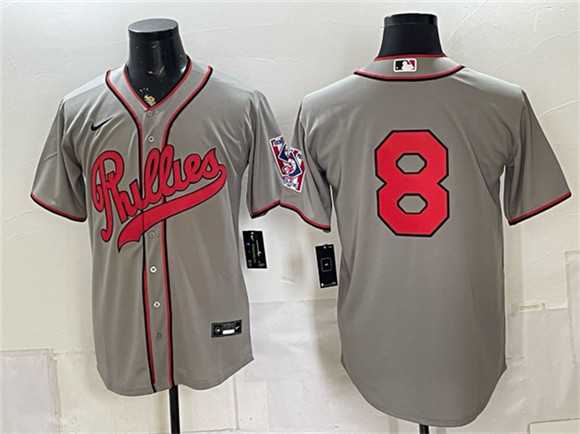 Men's Philadelphia Phillies #8 Nick Castellanos Gray 2026 Field of Dreams Stadium Stitched Jersey,We sell and wholesale Men's Philadelphia Phillies #8 Nick Castellanos Gray 2026 Field of Dreams Stadium Stitched Jersey on line form chian!