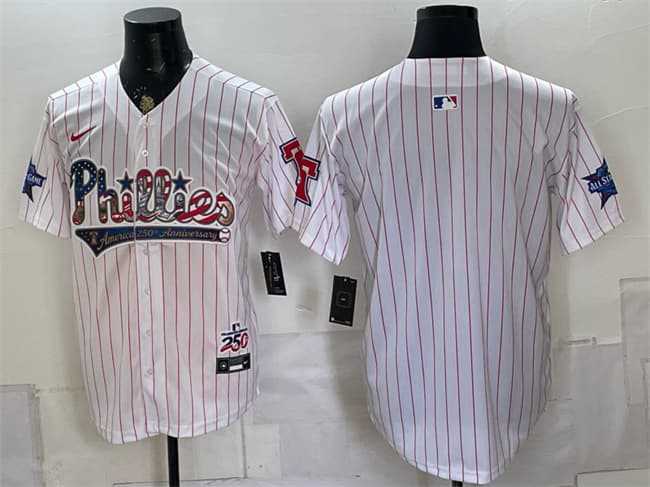 Men's Philadelphia Phillies Blank White 2026 All-Star & USA 250 Fourth of July Home Stitched Jersey Dzhi,We sell and wholesale Men's Philadelphia Phillies Blank White 2026 All-Star & USA 250 Fourth of July Home Stitched Jersey Dzhi on line form chian!