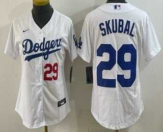 Women's Los Angeles Dodgers #29 Tarik Skubal White Cool Base Stitched Jersey,We sell and wholesale Women's Los Angeles Dodgers #29 Tarik Skubal White Cool Base Stitched Jersey on line form chian!