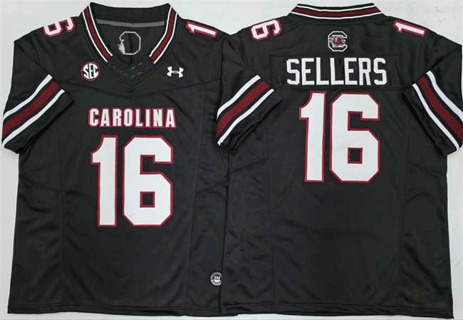 Men's South Carolina Fighting Gamecocks #16 LaNorris Sellers Black F.U.S.E. Stitched Jersey,We sell and wholesale Men's South Carolina Fighting Gamecocks #16 LaNorris Sellers Black F.U.S.E. Stitched Jersey on line form chian!