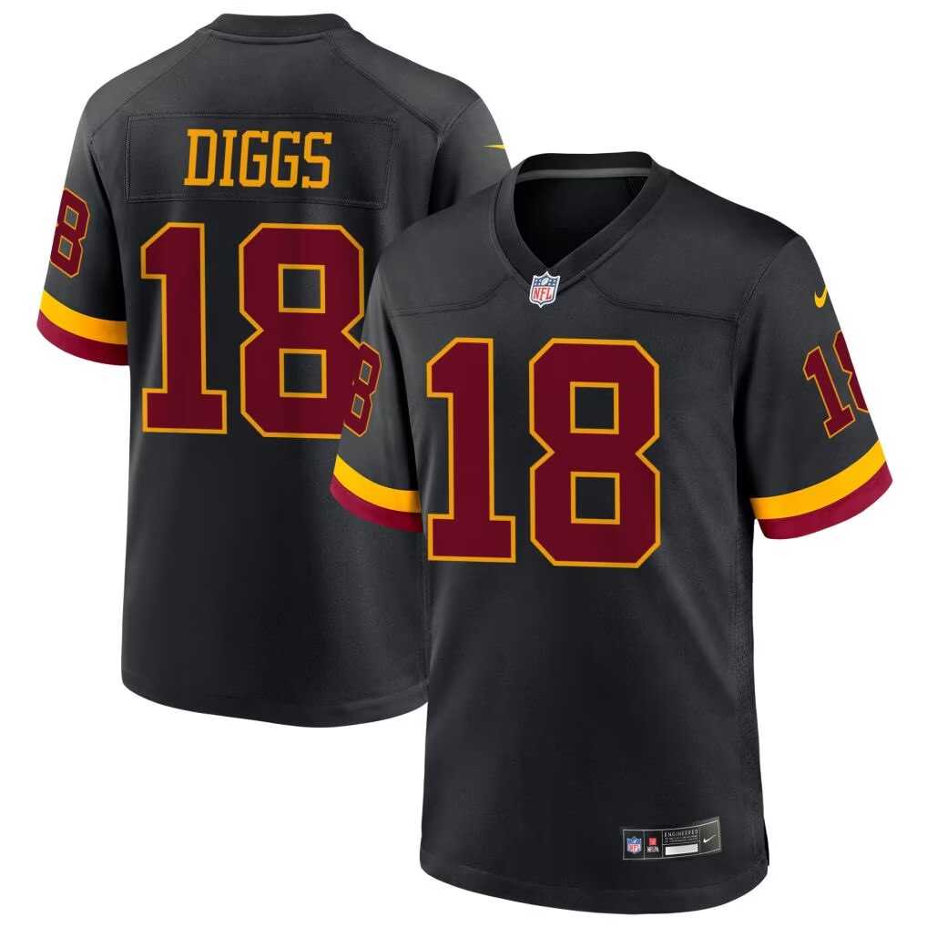 Men's Washington Commanders #18 Stephon Diggs Black 2026 Hail Raiser Alternate Vapor Limited Stitched Jersey Dzhi,We sell and wholesale Men's Washington Commanders #18 Stephon Diggs Black 2026 Hail Raiser Alternate Vapor Limited Stitched Jersey Dzhi on line form chian!