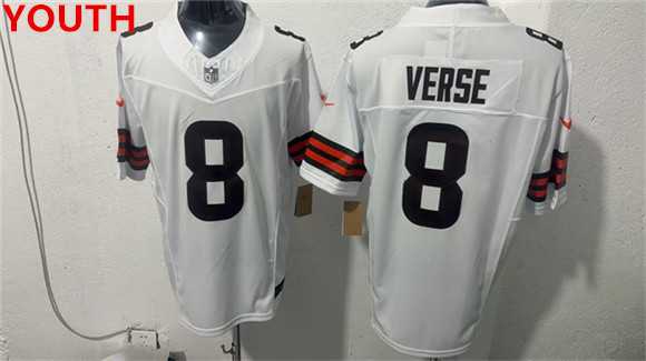 Youth Cleveland Browns #8 Jared Verse White 2026 Vapor Limited Stitched Jersey,We sell and wholesale Youth Cleveland Browns #8 Jared Verse White 2026 Vapor Limited Stitched Jersey on line form chian!
