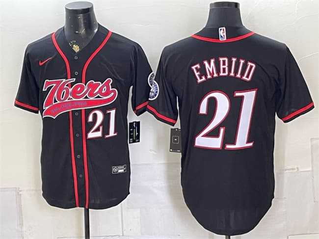Men's Philadelphia 76ers #21 Joel Embiid Black Cool Base Stitched Baseball Jersey Dzhi,We sell and wholesale Men's Philadelphia 76ers #21 Joel Embiid Black Cool Base Stitched Baseball Jersey Dzhi on line form chian!