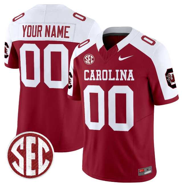 Men's South Carolina Fighting Gamecocks Custom Garnet White 2026 F.U.S.E. Stitched Nike Jersey,We sell and wholesale Men's South Carolina Fighting Gamecocks Custom Garnet White 2026 F.U.S.E. Stitched Nike Jersey on line form chian!