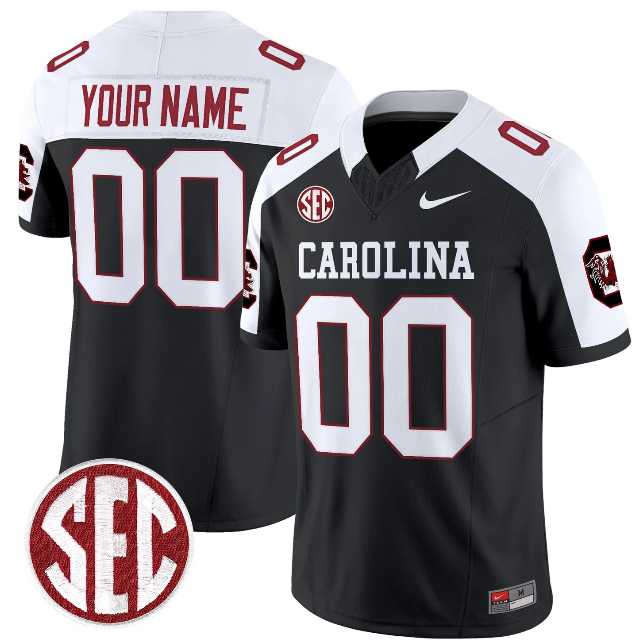 Men's South Carolina Fighting Gamecocks Custom Black White 2026 F.U.S.E. Stitched Nike Jersey,We sell and wholesale Men's South Carolina Fighting Gamecocks Custom Black White 2026 F.U.S.E. Stitched Nike Jersey on line form chian!