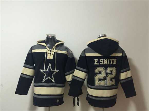 Men's Dallas Cowboys #22 Emmitt Smith Navy Ageless Must-Have Lace-Up Pullover Hoodie,We sell and wholesale Men's Dallas Cowboys #22 Emmitt Smith Navy Ageless Must-Have Lace-Up Pullover Hoodie on line form chian!