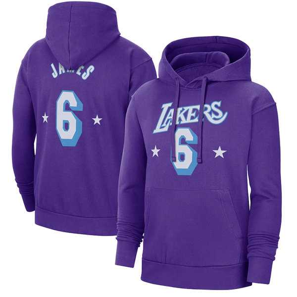 Men's Los Angeles Lakers #6 LeBron James Purple Pullover Hoodie,We sell and wholesale Men's Los Angeles Lakers #6 LeBron James Purple Pullover Hoodie on line form chian!