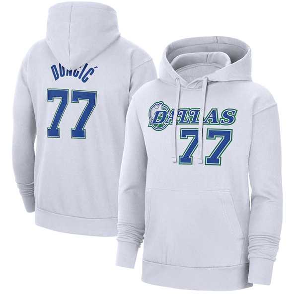 Men's Dallas Mavericks #77 Luka Doncic White Pullover Hoodie,We sell and wholesale Men's Dallas Mavericks #77 Luka Doncic White Pullover Hoodie on line form chian!