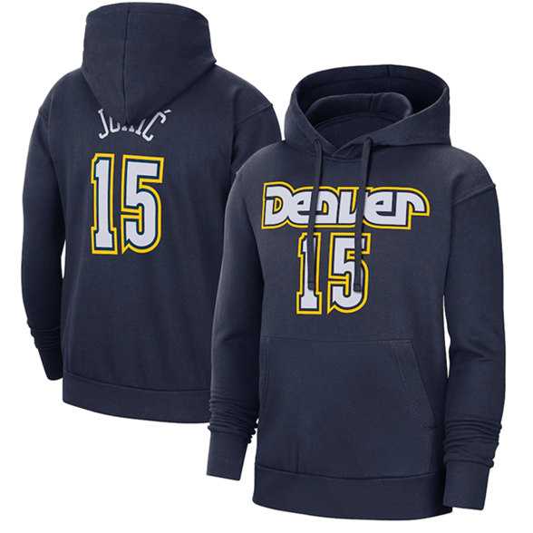 Men's Denver Nuggets #15 Nikola Jokic Navy Pullover Hoodie,We sell and wholesale Men's Denver Nuggets #15 Nikola Jokic Navy Pullover Hoodie on line form chian!