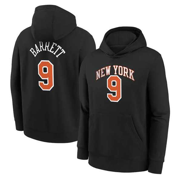 Men's New York Knicks #9 RJ Barrett Black Pullover Hoodie,We sell and wholesale Men's New York Knicks #9 RJ Barrett Black Pullover Hoodie on line form chian!