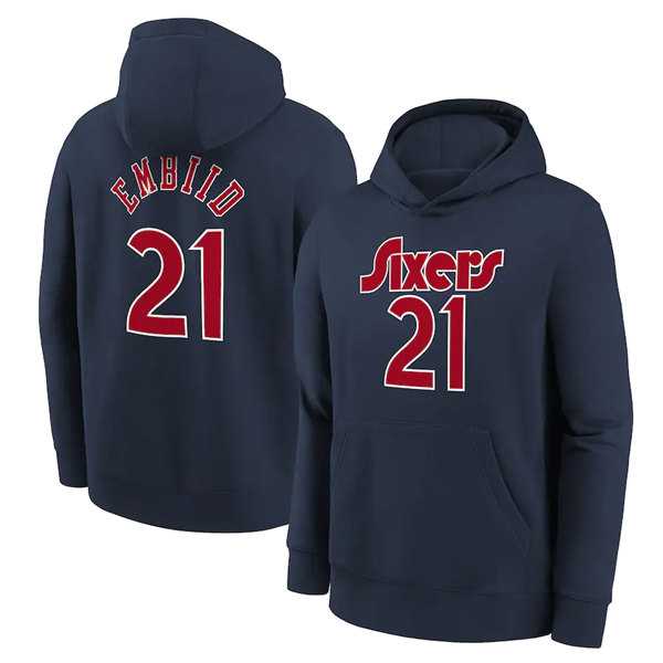 Men's Philadelphia 76ers #21 Joel Embiid Navy Pullover Hoodie,We sell and wholesale Men's Philadelphia 76ers #21 Joel Embiid Navy Pullover Hoodie on line form chian!