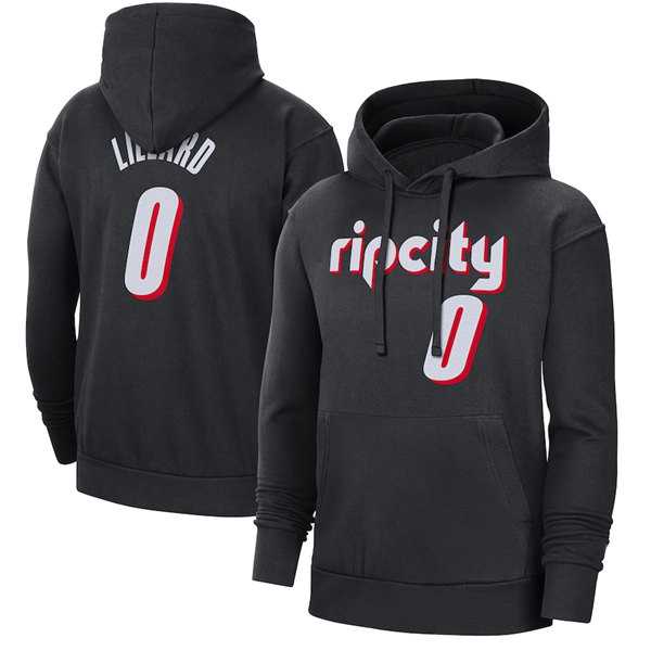 Men's Portland Trail Blazers #0 Damian Lillard 2022 Black Pullover Hoodie,We sell and wholesale Men's Portland Trail Blazers #0 Damian Lillard 2022 Black Pullover Hoodie on line form chian!
