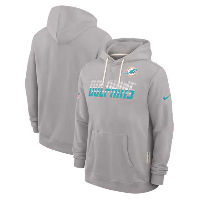 Men's Miami Dolphins Gray Sideline Standard Issue Top Prospect Dri-FIT Hoodie,We sell and wholesale Men's Miami Dolphins Gray Sideline Standard Issue Top Prospect Dri-FIT Hoodie on line form chian!