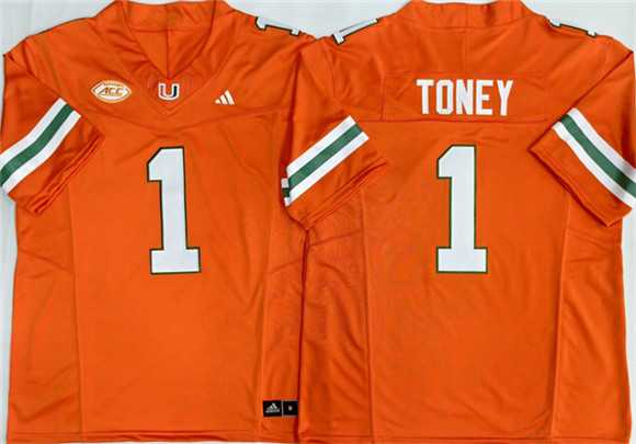 Men's Miami Hurricanes #1 Malachi Toney Orange F.U.S.E. Stitched Football Jersey,We sell and wholesale Men's Miami Hurricanes #1 Malachi Toney Orange F.U.S.E. Stitched Football Jersey on line form chian!