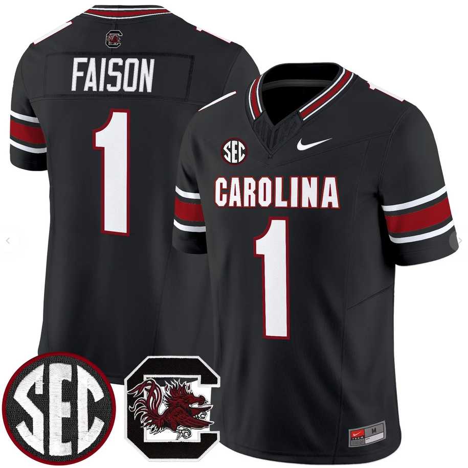 Men's South Carolina Fighting Gamecocks #1 Rahsul Falson Black 2026 F.U.S.E. Stitched Nike Jersey Dzhi,We sell and wholesale Men's South Carolina Fighting Gamecocks #1 Rahsul Falson Black 2026 F.U.S.E. Stitched Nike Jersey Dzhi on line form chian!