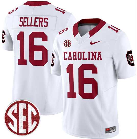 Men's South Carolina Fighting Gamecocks #16 LaNorris Sellers White F.U.S.E. Stitched Jersey Dzhi,We sell and wholesale Men's South Carolina Fighting Gamecocks #16 LaNorris Sellers White F.U.S.E. Stitched Jersey Dzhi on line form chian!